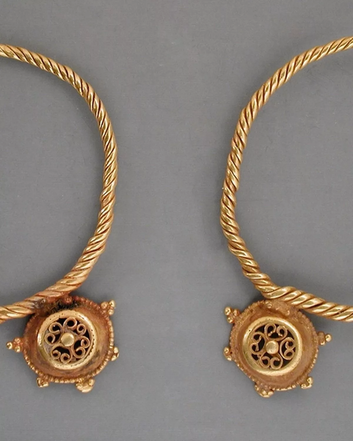 Antique Gold Hoop Earrings