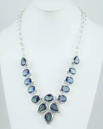 Sapphire Blue Crystal Necklace