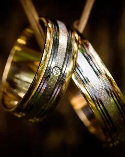 Gold Couple Band Rings